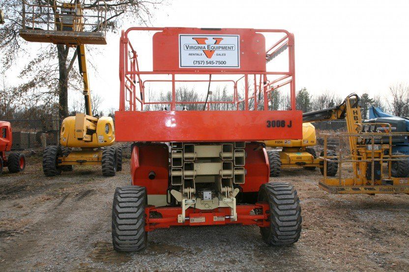 Back of JLG 3394RT Scissor Lift — Chesapeake, VA — Virginia Equipment Rental