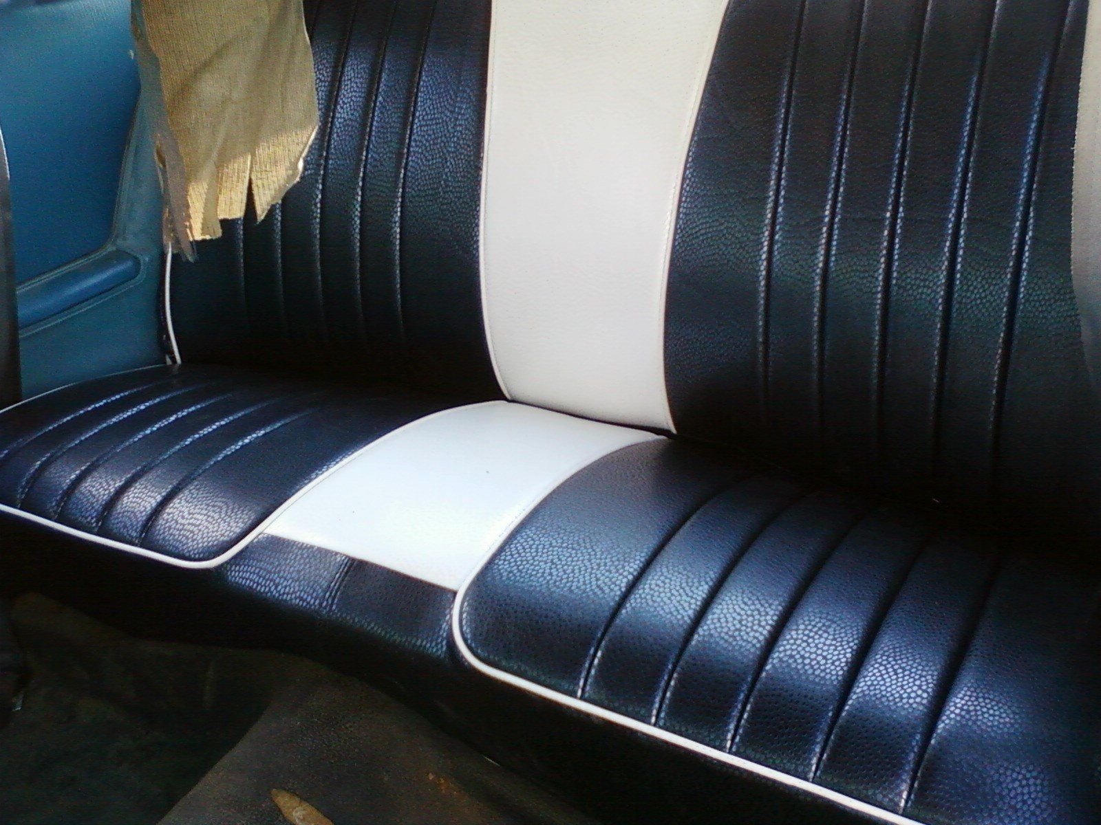 Black and White Car Seats — Windsor, CO — A&F Custom Upholstery
