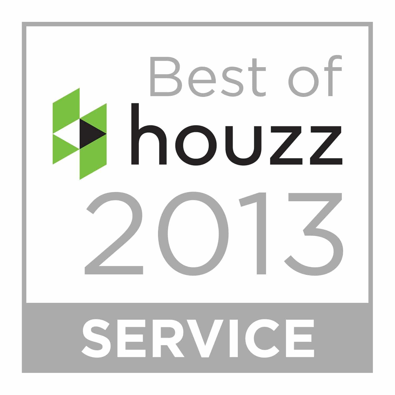 A logo for the best of houzz service in 2013.