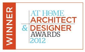 The logo for the at home architect and designer awards 2012