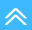A white arrow pointing up on a blue background.