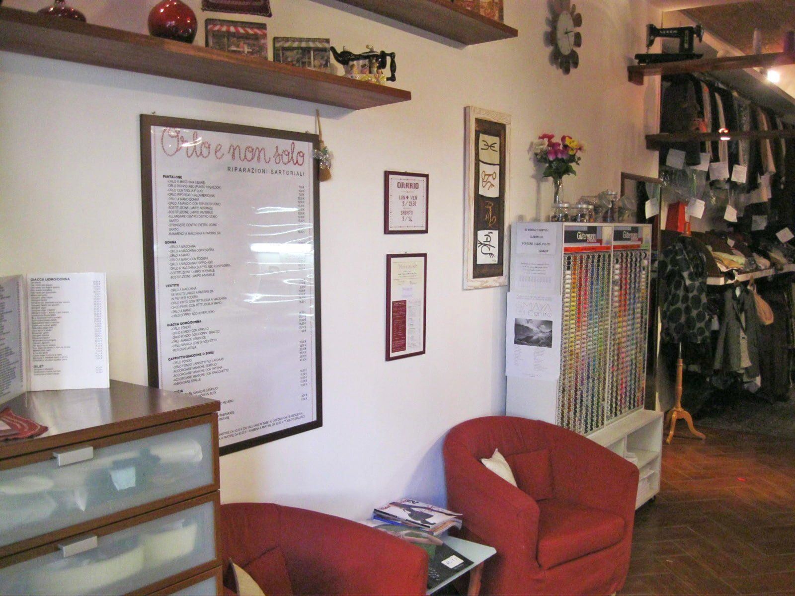 Interno negozio Orlo e non solo