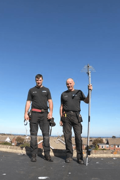 Aerial installation by Grant and Blaine