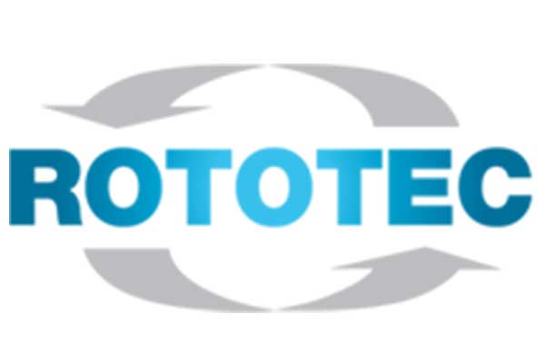 Un logo per rototec con due frecce attorno