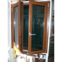 finestra in alluminio stile legno