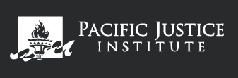 A black and white logo for the pacific justice institute