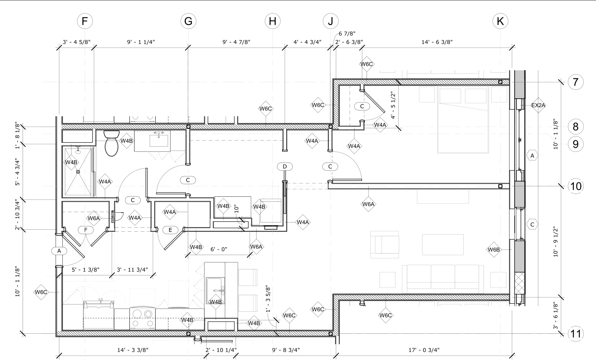Unit 110 852 SF | 1 Bed , 1 Bath