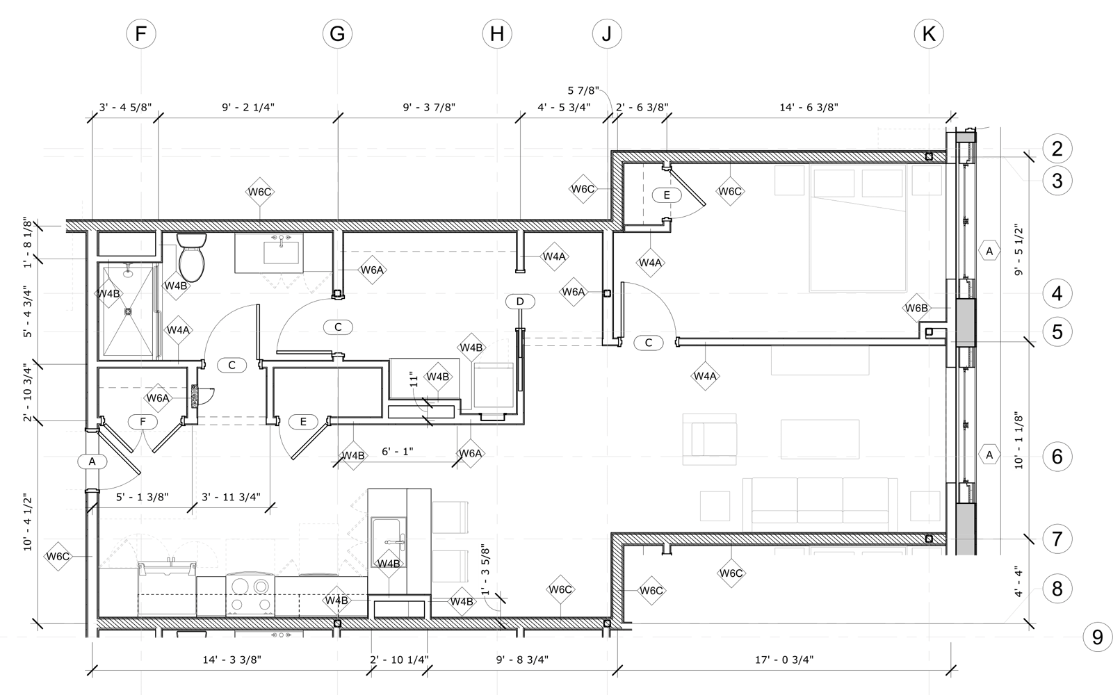 Unit 111 837 SF | 1 Bed , 1 Bath
