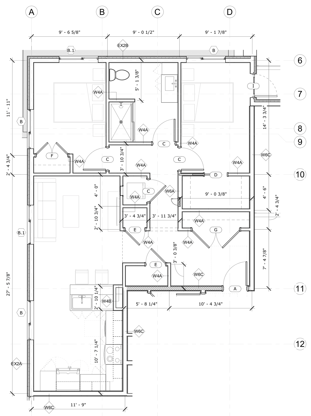 Unit 201 926 SF | 2 Bed, 1 Bath