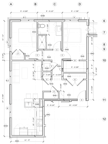 2 bedroom floor plan