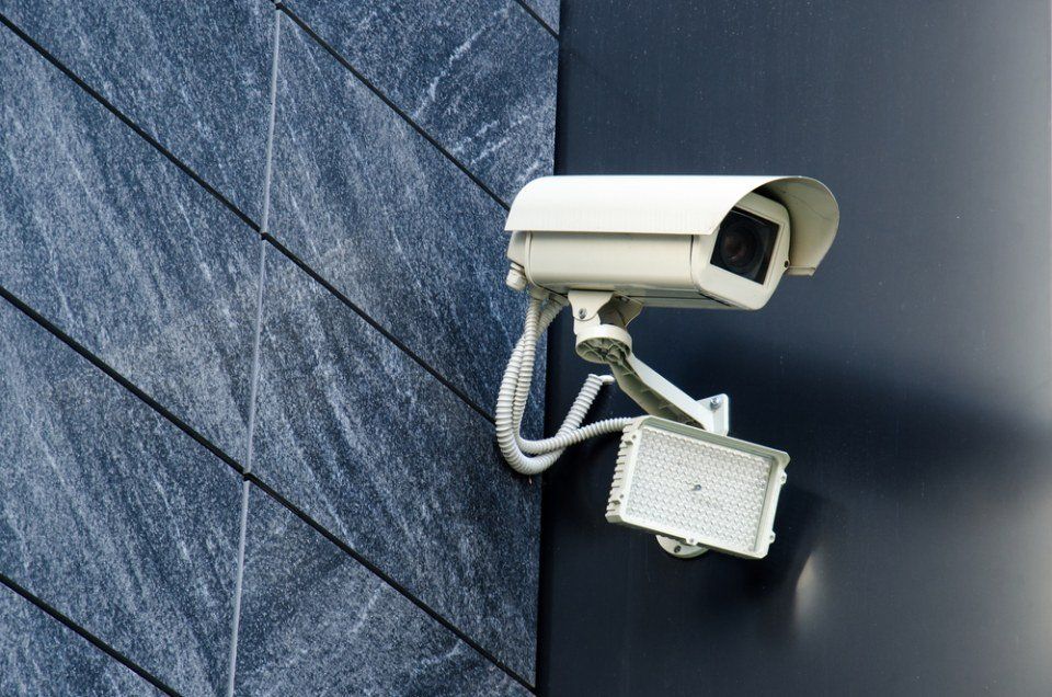 Telecamera di sicurezza bianca