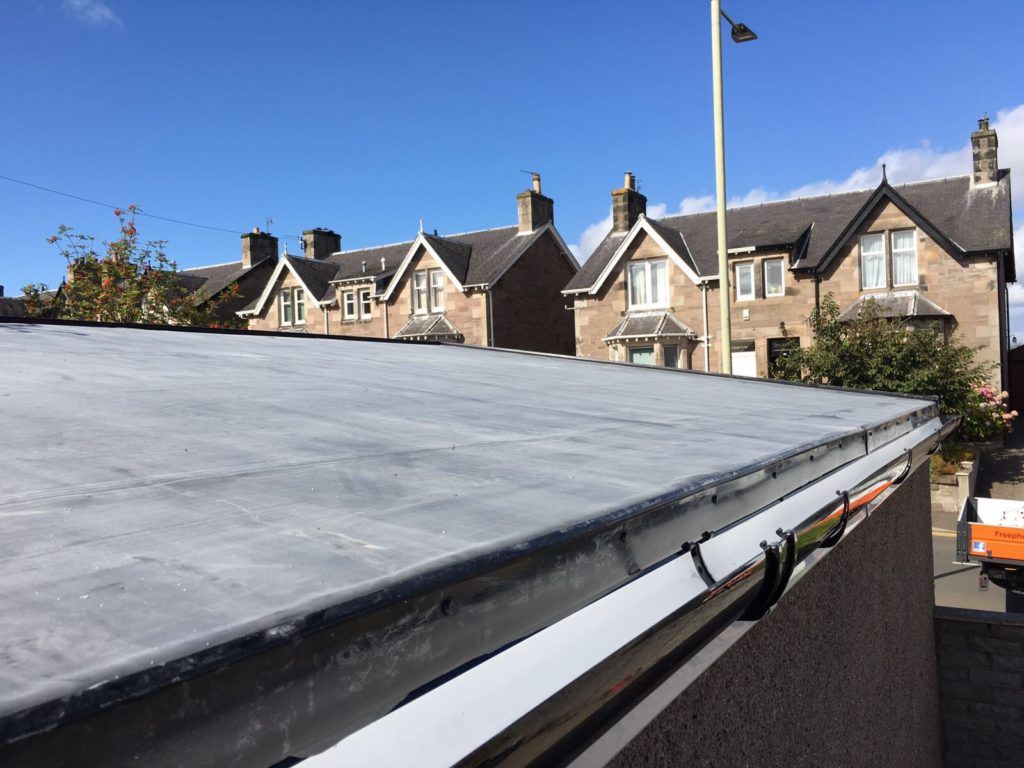 Guttering for garage roof