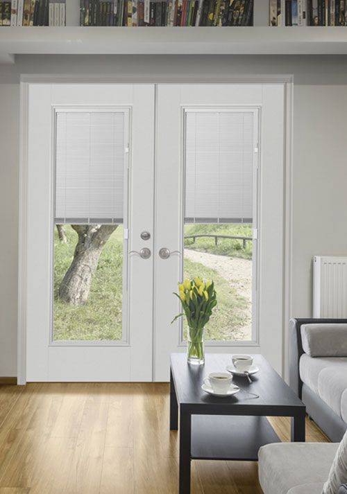 Blinds In Double Door — Tampa, FL — DoorPro Entryways, Inc.