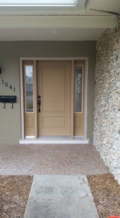 Wood Grain Fiberglass Door — Tampa, FL — DoorPro Entryways, Inc.