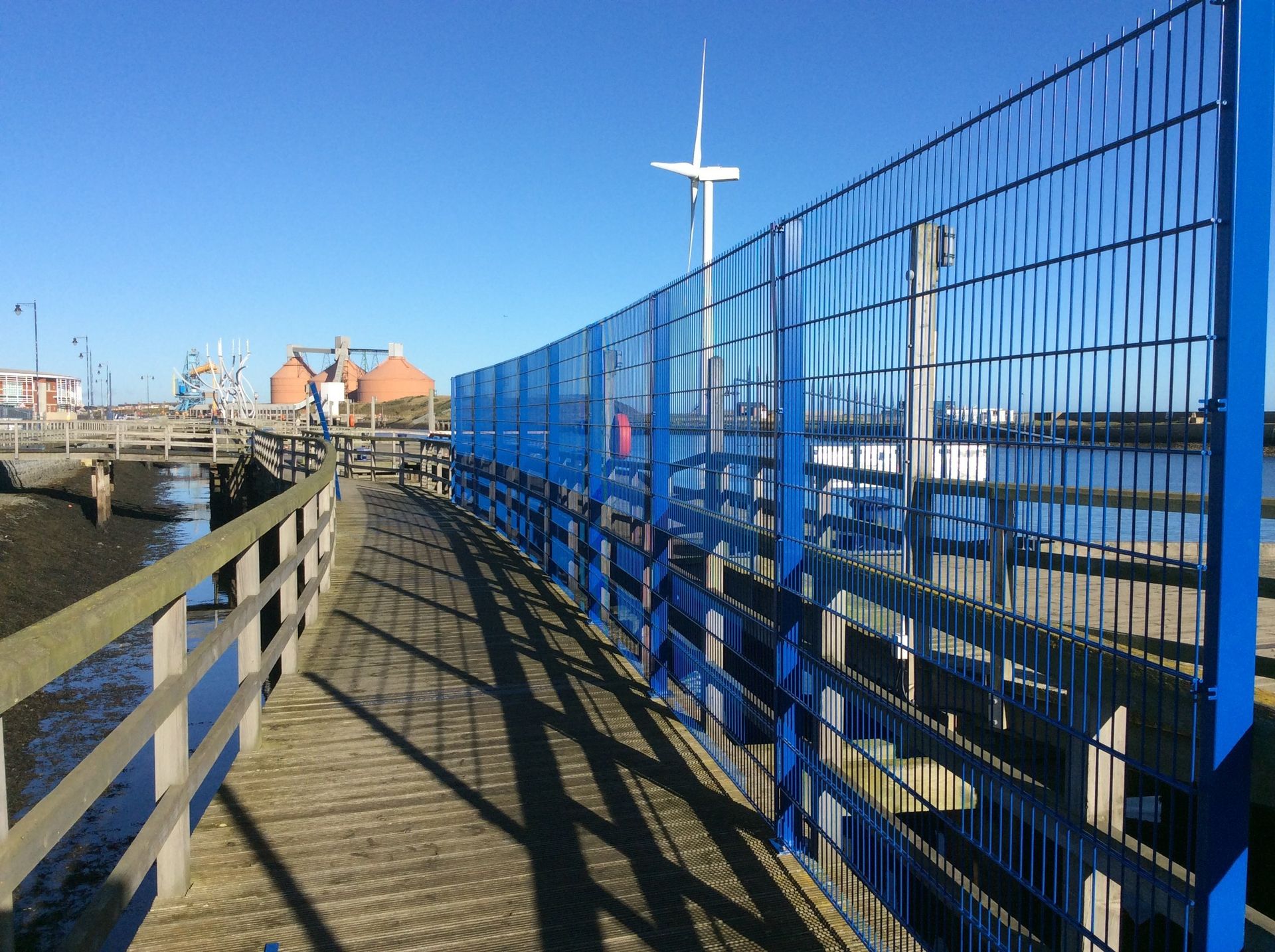 Mesh fencing Blyth harbour Tall Ships 2