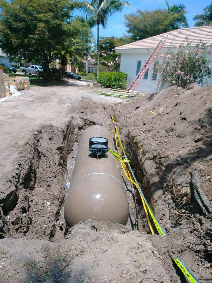 Gas Tanks On Pit — Naples, FL — First Class Plumbing of Florida, Inc.