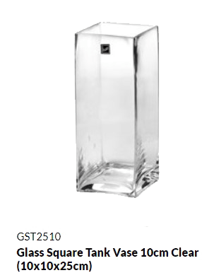 Square Tank Glass Vase