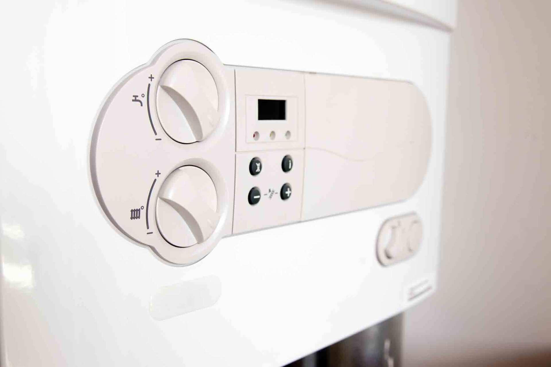 Close up of  gas boiler Control panel