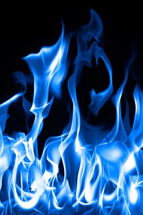 kc's fireworks coloured gas flames blue gas flame display