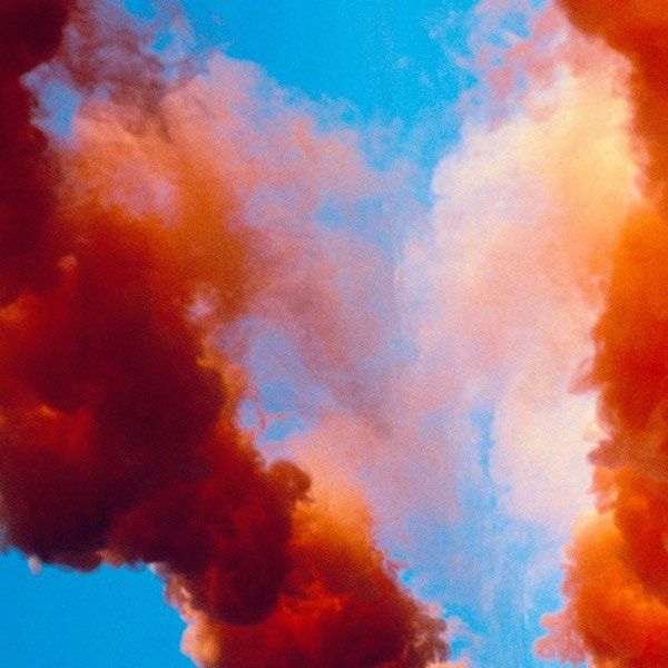 kc's fireworks daytime display coloured smoke from a daytime pyrotechnic display