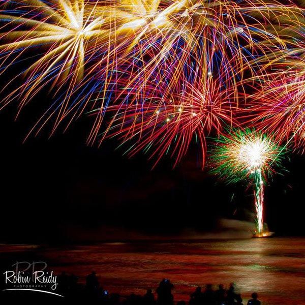 kc's fireworks water very coulourful fireworks launched from barge
