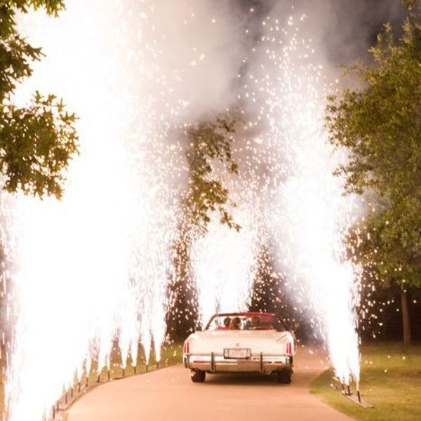 trio of images showing close-proximity fireworks