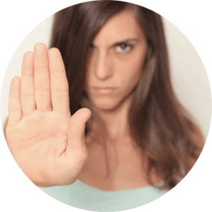 Woman gesturing to stop — Legal Services in Brooklyn Center, MN Woman gesturing to stop — Legal Services in Brooklyn Center, MN