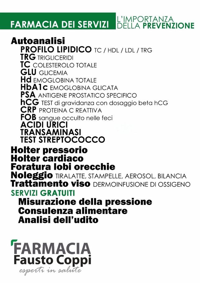 Servizi attivi in farmacia