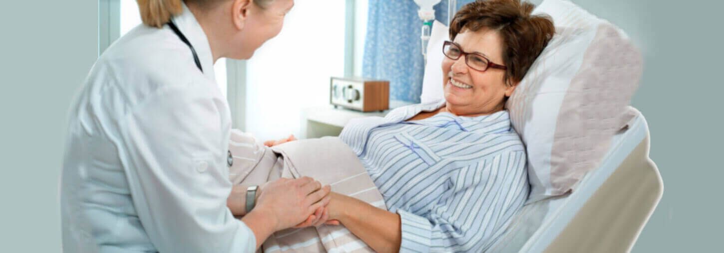 doctor and patient after surgery
