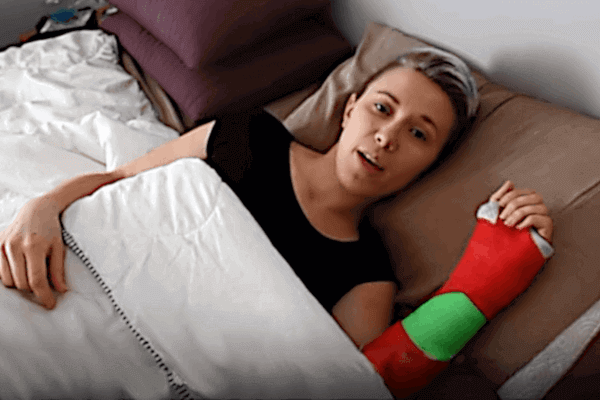sleep with your hand elevated after surgery