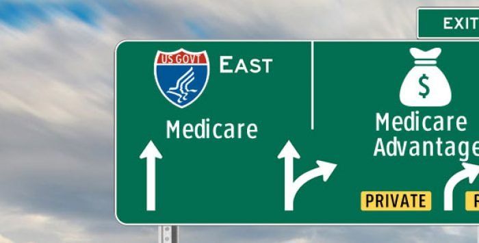 road sign including Medicare