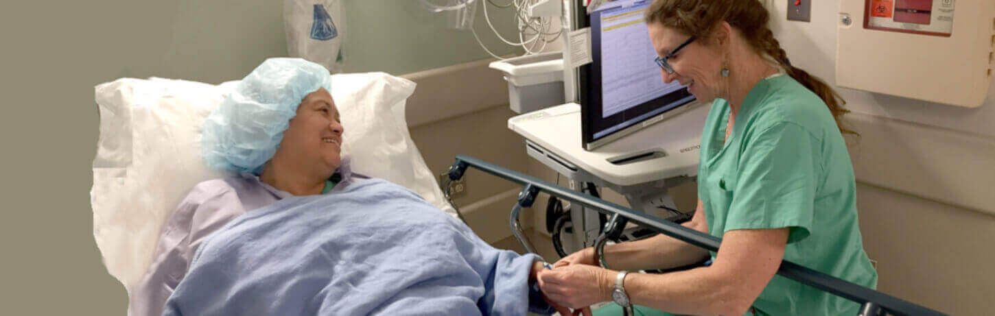 woman recovers from surgery