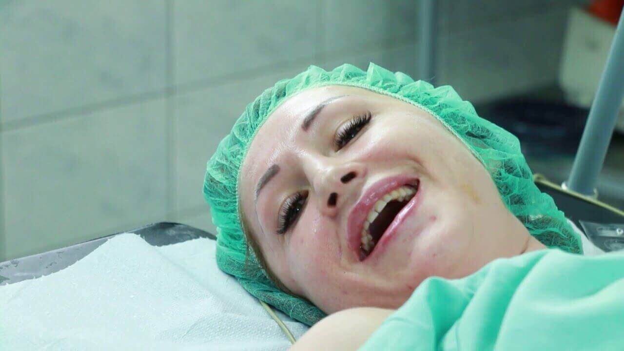 woman before surgery