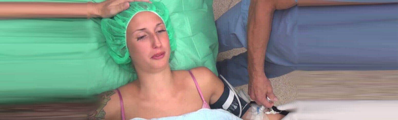 woman before surgery