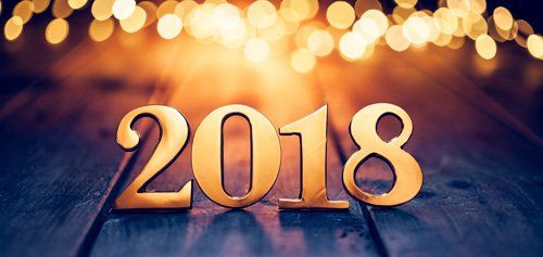 2018 numbers sitting on table