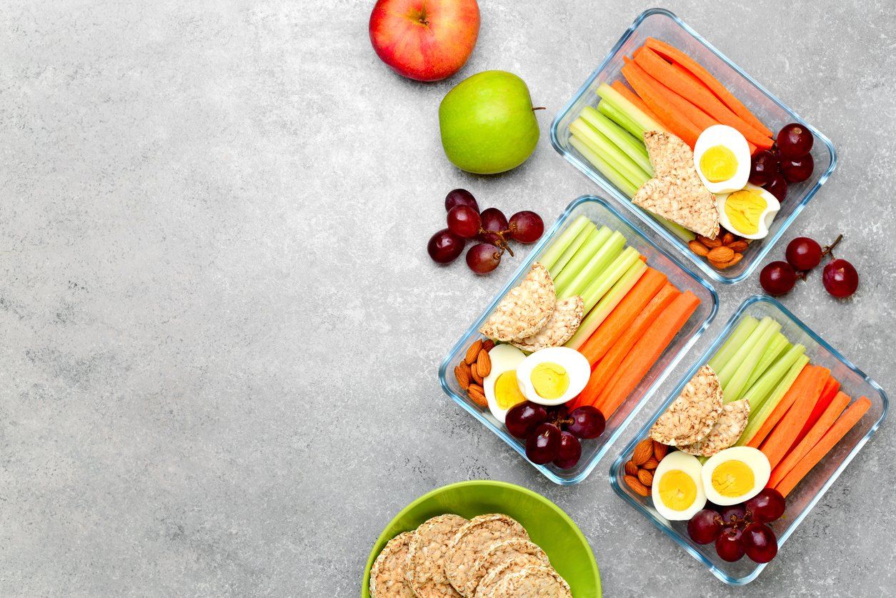 healthy snacks sitting on table