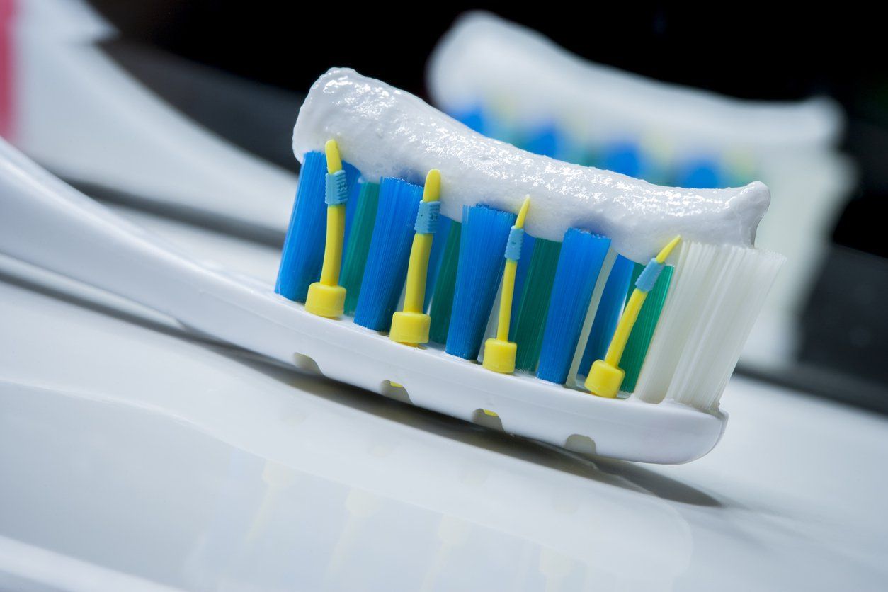 toothbrush and toothpaste