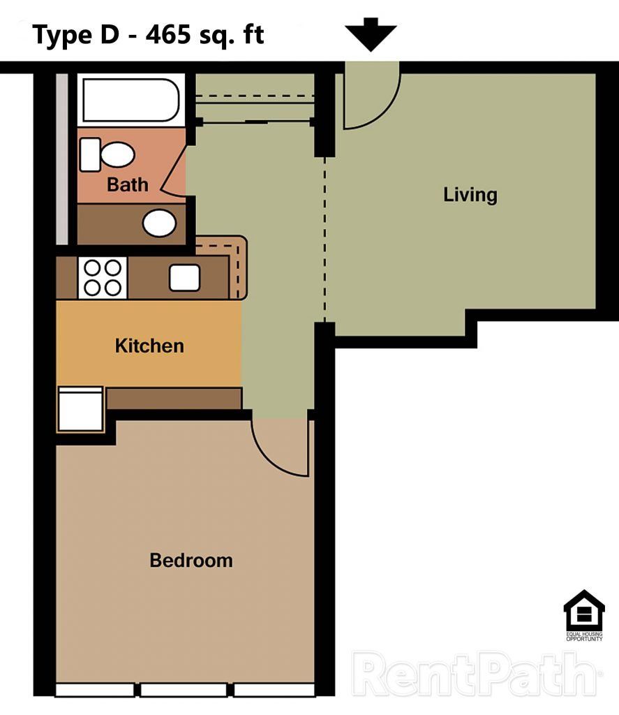 1 Bedroom Floorplan