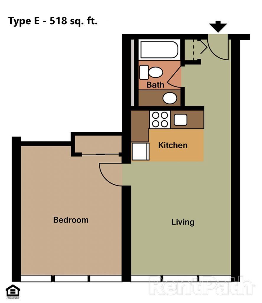 1 Bedroom Floorplan