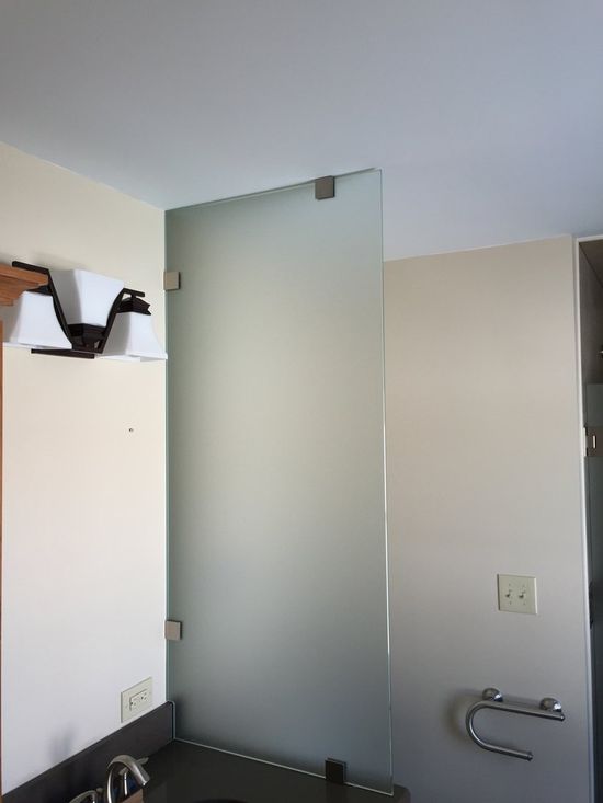Acid Etch Glass Door — Buckeye Custom Glass — Canal Winchester, OH