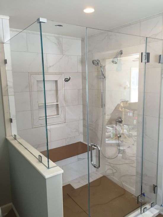 Newly Installed Clear Glass Door — Buckeye Custom Glass — Canal Winchester, OH