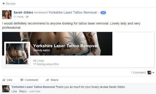 screenshot of a customer testimonial