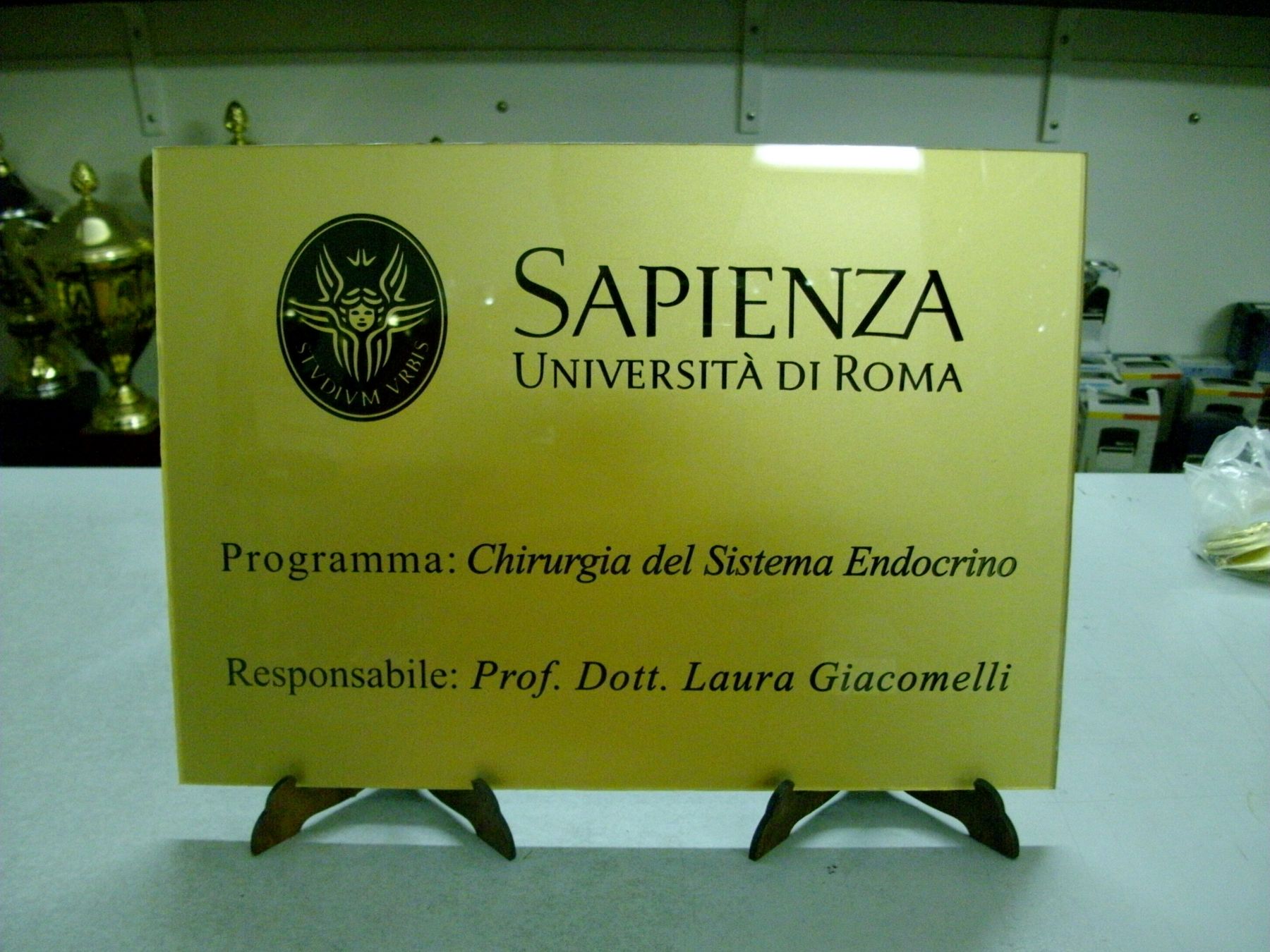 targa Università Sapienza