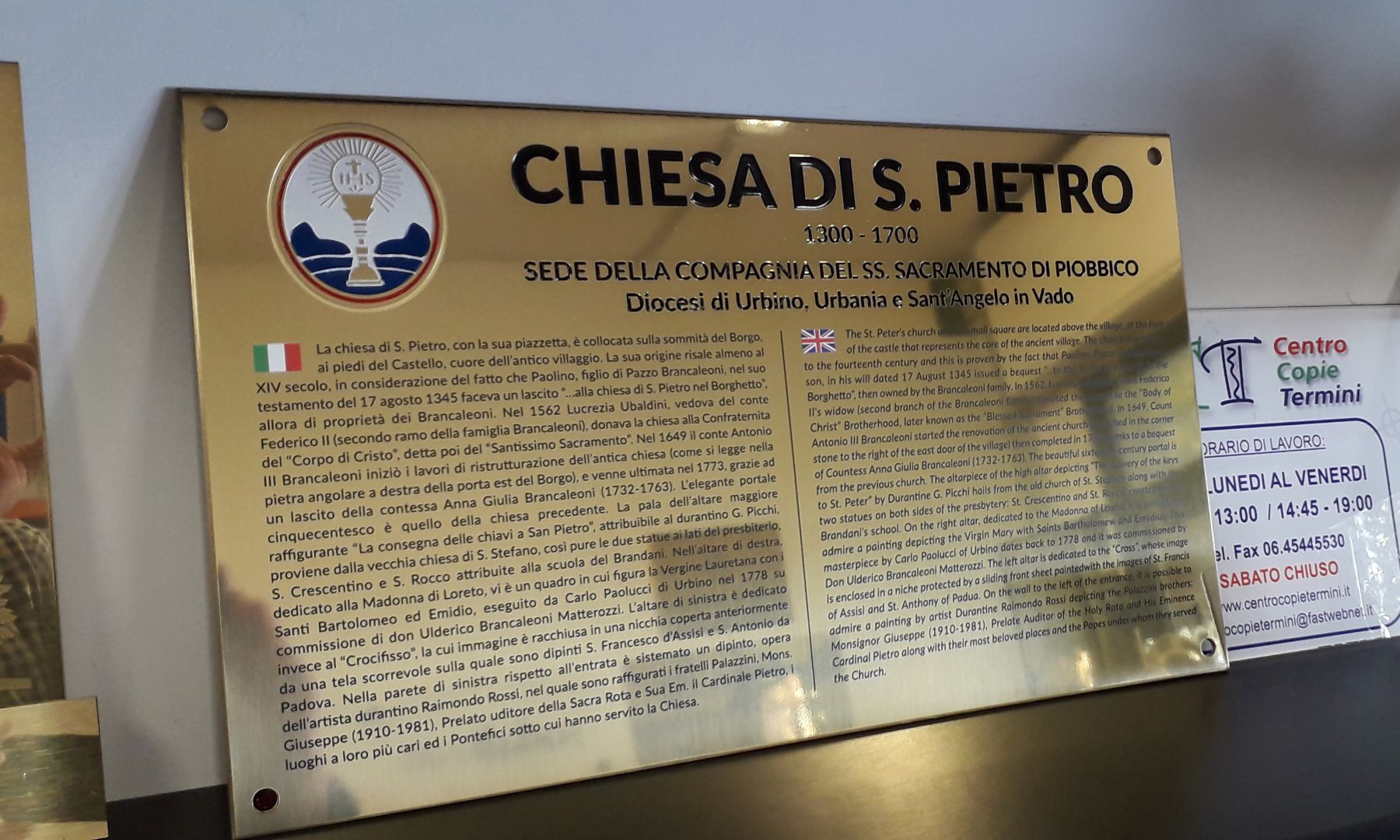 targa chiesa
