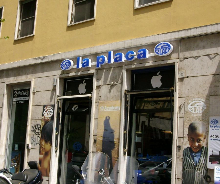 insegna a la placa