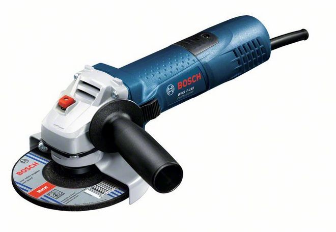 An angle grinder
