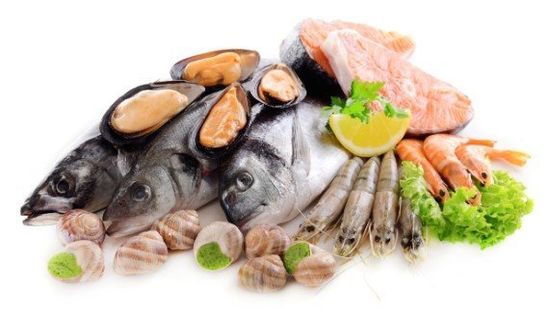 pesce fresco e frutti di mare misti