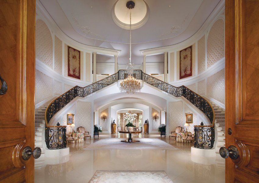 Amazing formal double staircases Double wishbone staircases