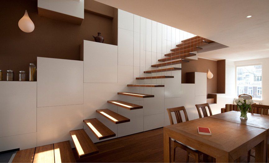 These stairs look as if they are floating Floating stairs