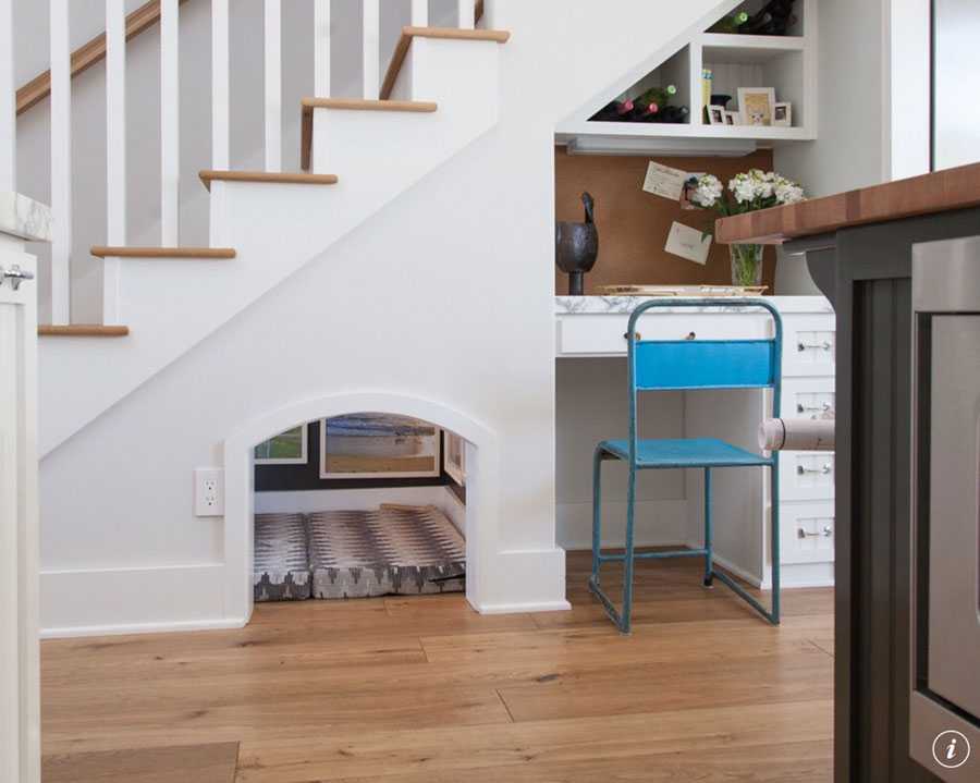 This staircase has space underneath for a doghouse Space saving staircases